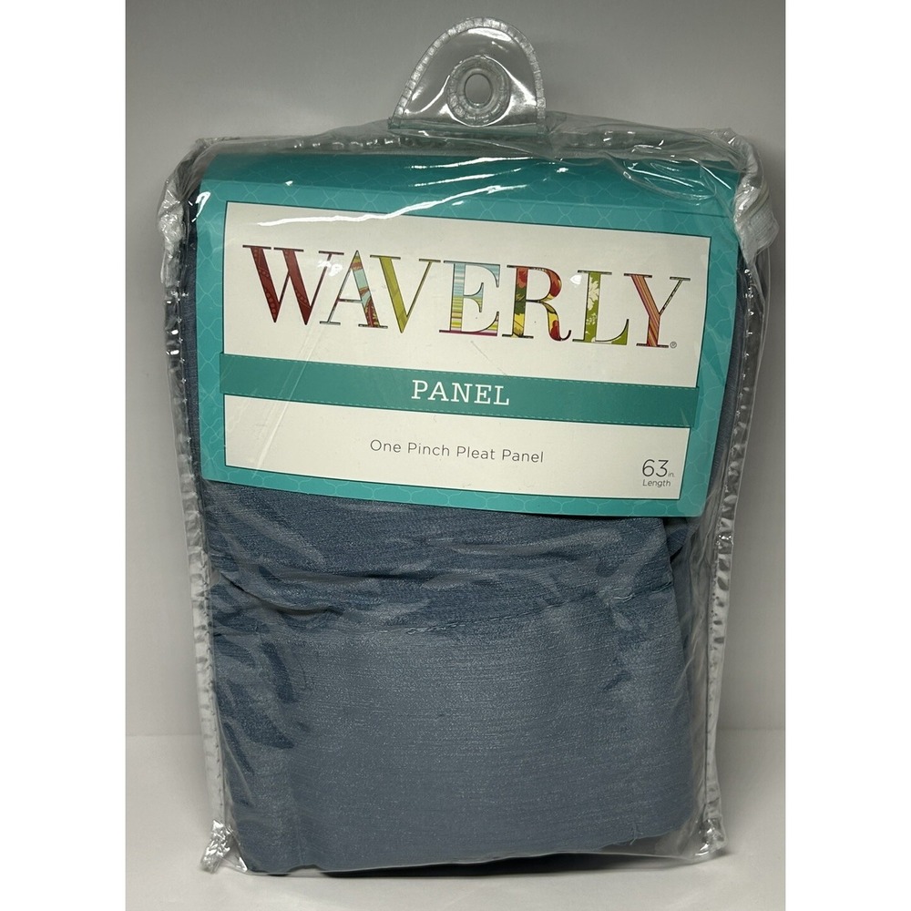 Waverly Serendipity Blue Polyester Curtain Panel 50"x63" Light Filtering New‎